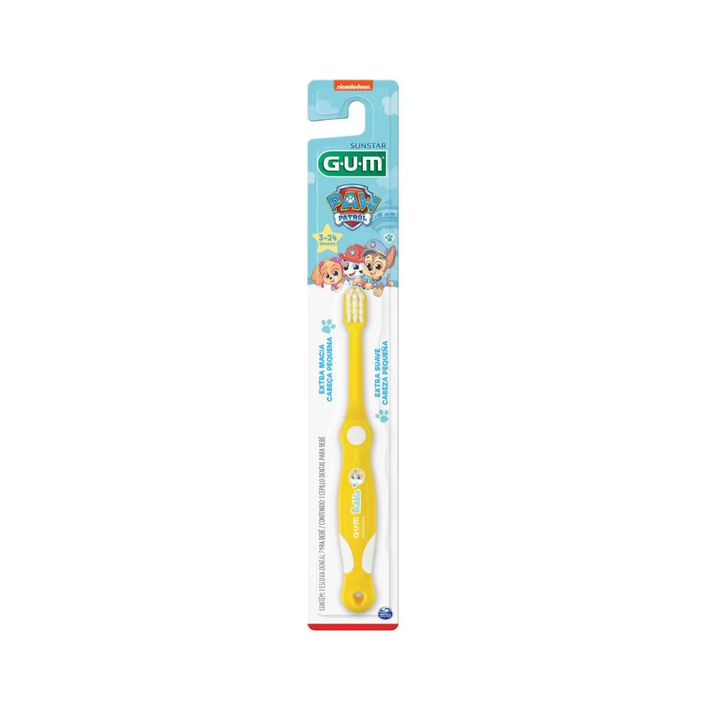 Escova Dental Infantil GUM Baby Patrulha Canina Cerdas Macias 3 a 24 meses 1 Unidade – Cores Sortidas