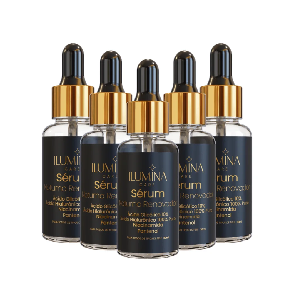 Kit 5 Sérum Noturno Ácido Glicólico