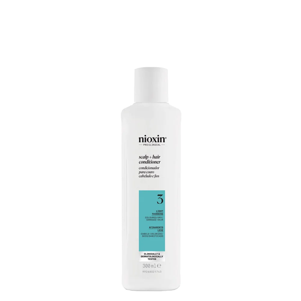 Condicionador - Nioxin Sistema 3 Cabelo Colorido Seco Danificado Afinamento Leve - 300ml
