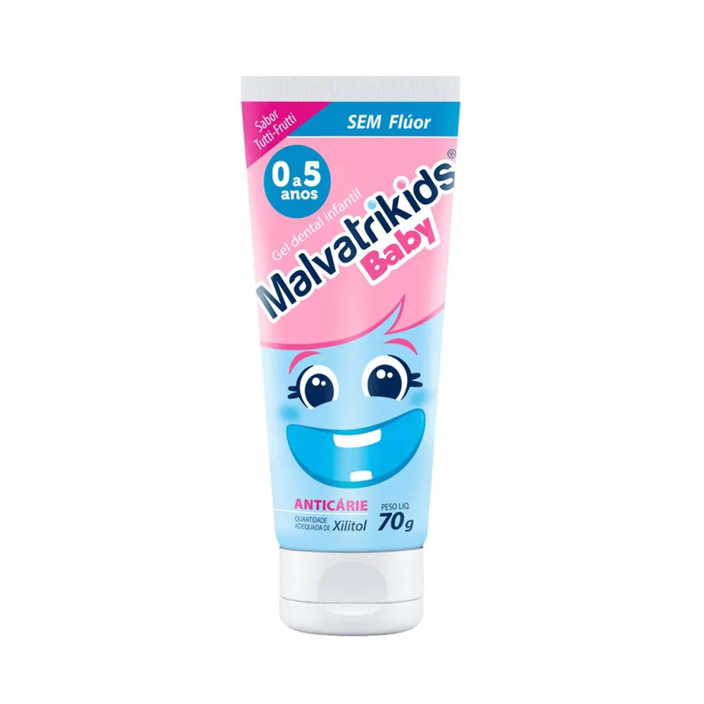 Kit Gel Dental Infantil Malvatrikids Baby Anticáries 70g 3 Unidades Leve 3 Pague 2
