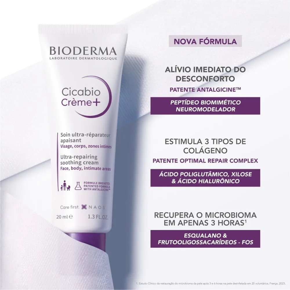 Creme Facial  Bioderma Cicabio Creme+ Ultra Reparador Calmante 20ml