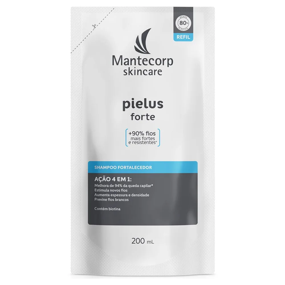 Shampoo Fortalecedor Mantecorp Skincare Pielus Forte Sachê 200ml