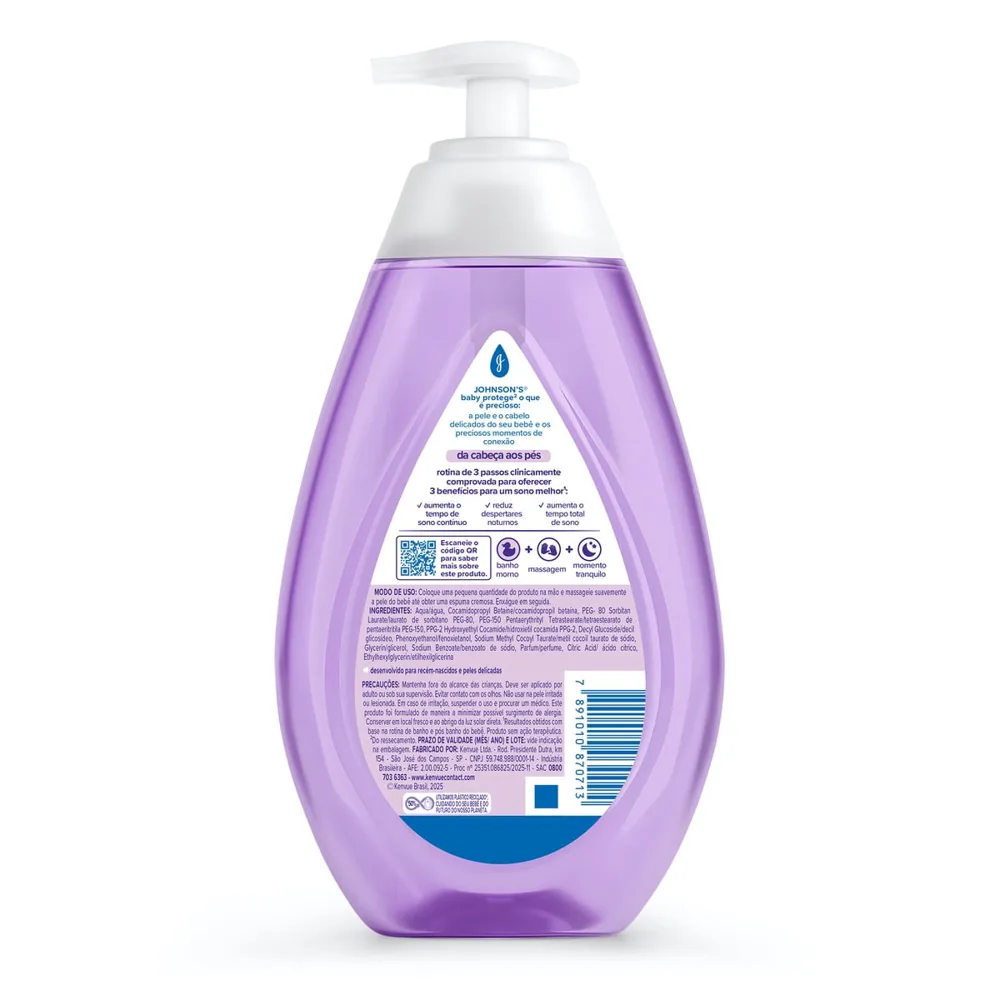 Sabonete Líquido Infantil Johnson's Baby Hora do Sono Sem Lágrimas 400ml