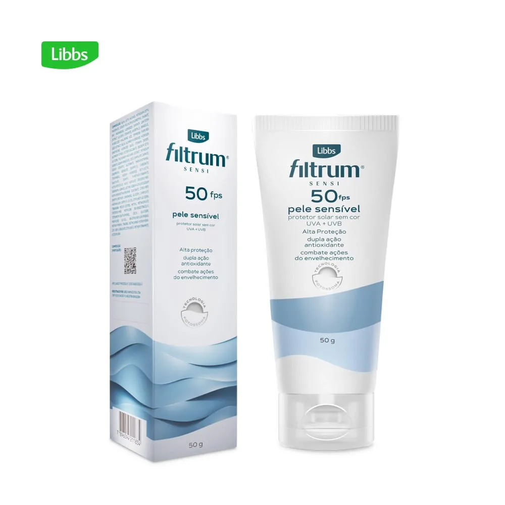 Protetor Solar Facial Filtrum Sensi FPS50 Para Peles Sensíveis 50g