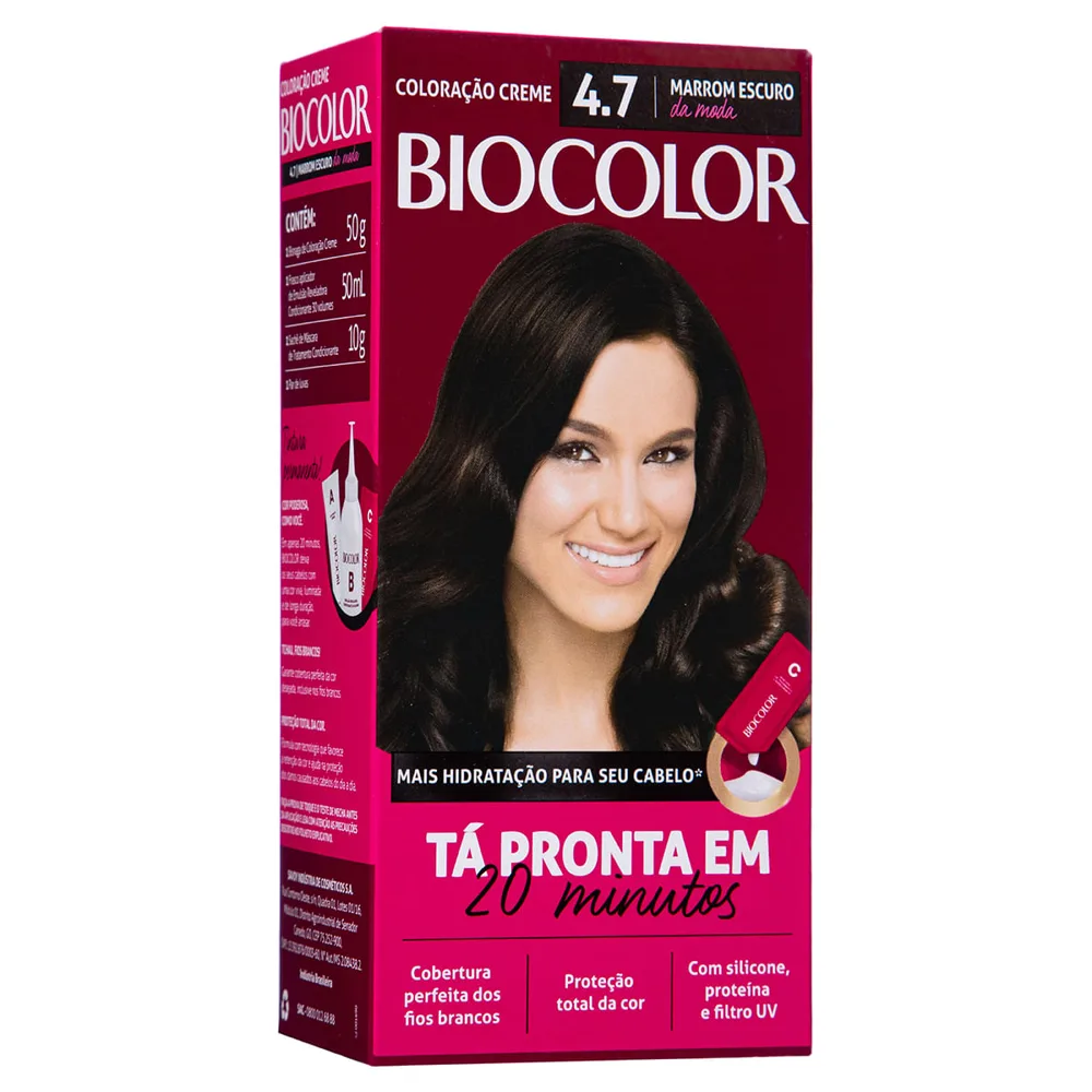 Tintura Biocolor Mini Marrom Escuro Da Moda 4.7