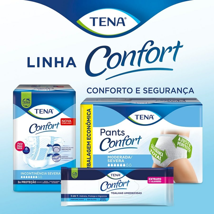 Fralda Geriátrica Unissex Tena Confort M - 26 Unidades