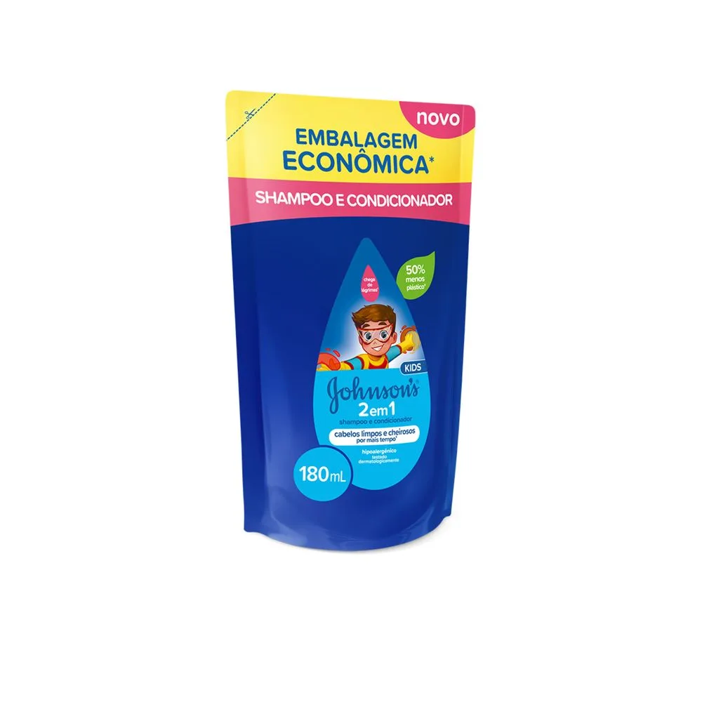 Shampoo e Condicionador Infantil Johnson's Baby 2 em 1 180ml