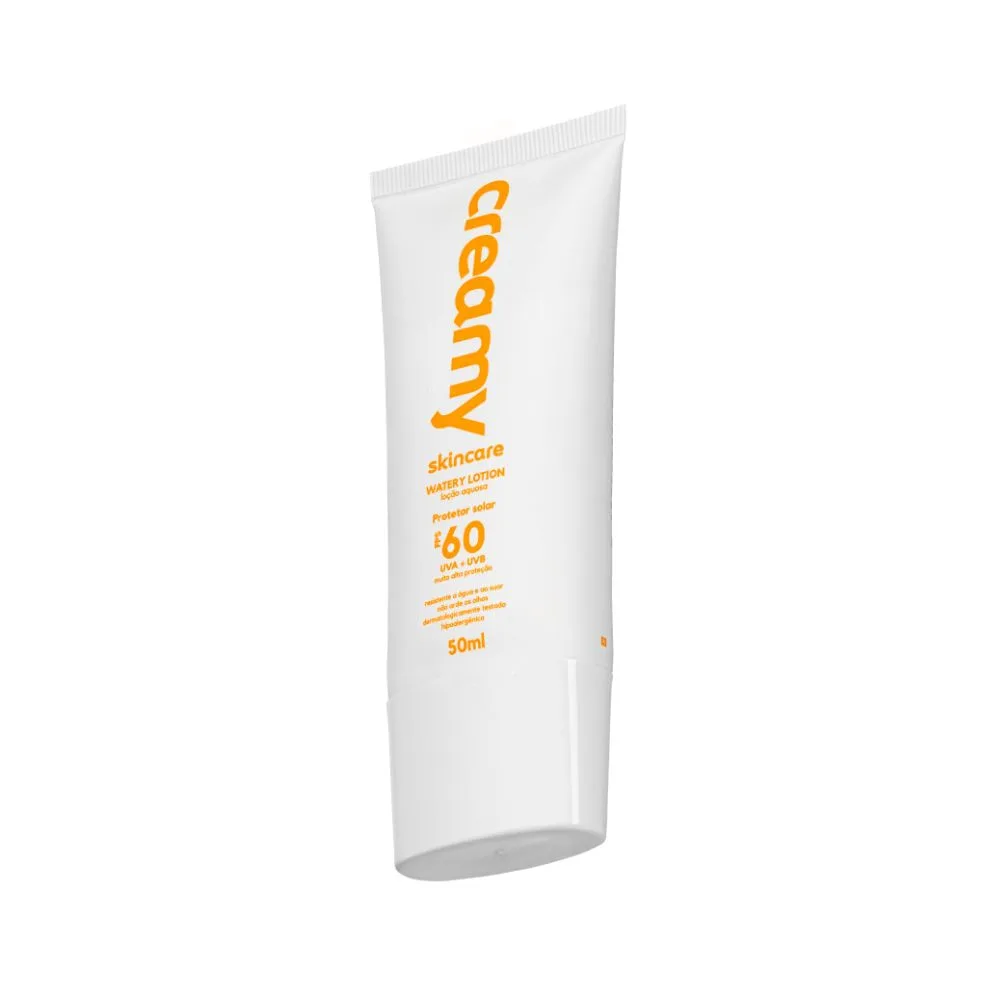 Protetor Solar Creamy Watery Lotion FPS60 Toque Seco Resistente à Água 50ml
