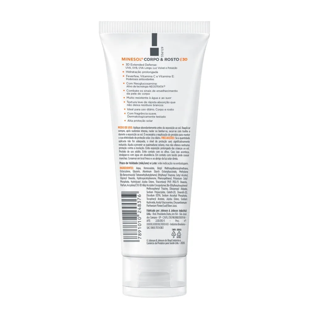 Protetor Solar NeoStrata Minesol Rosto e Corpo FPS30 120ml