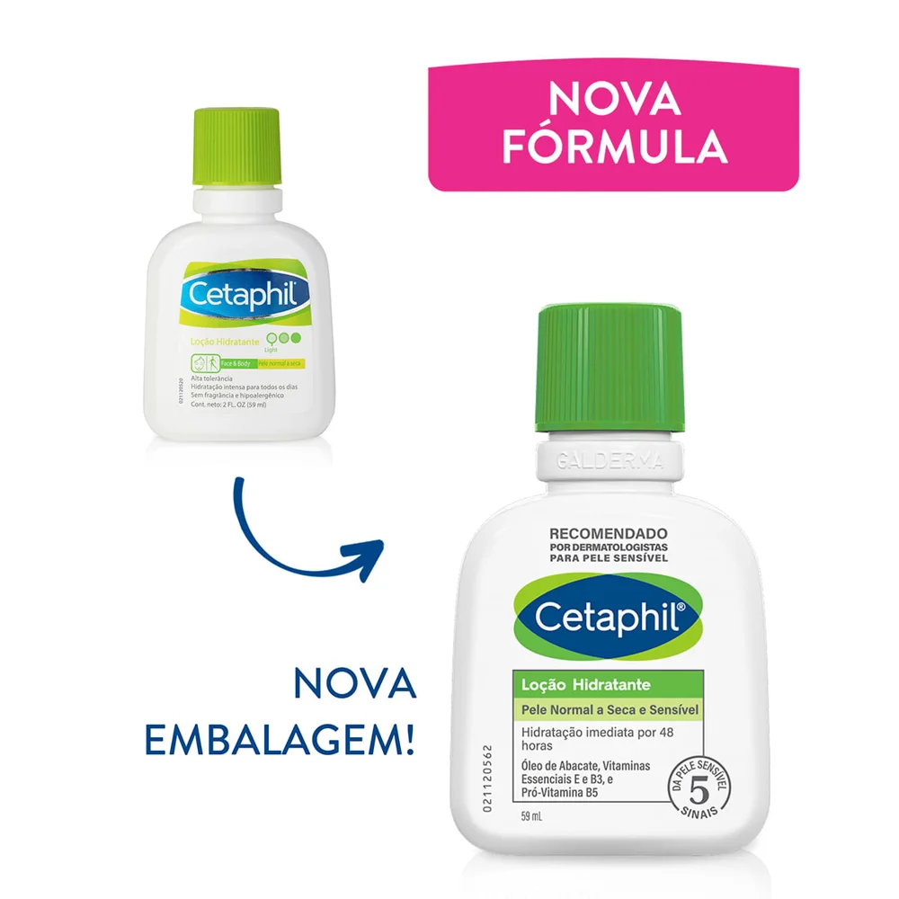 Loção Corporal e Facial Cetaphil Hidratante Pele Normal a Seca 59ml