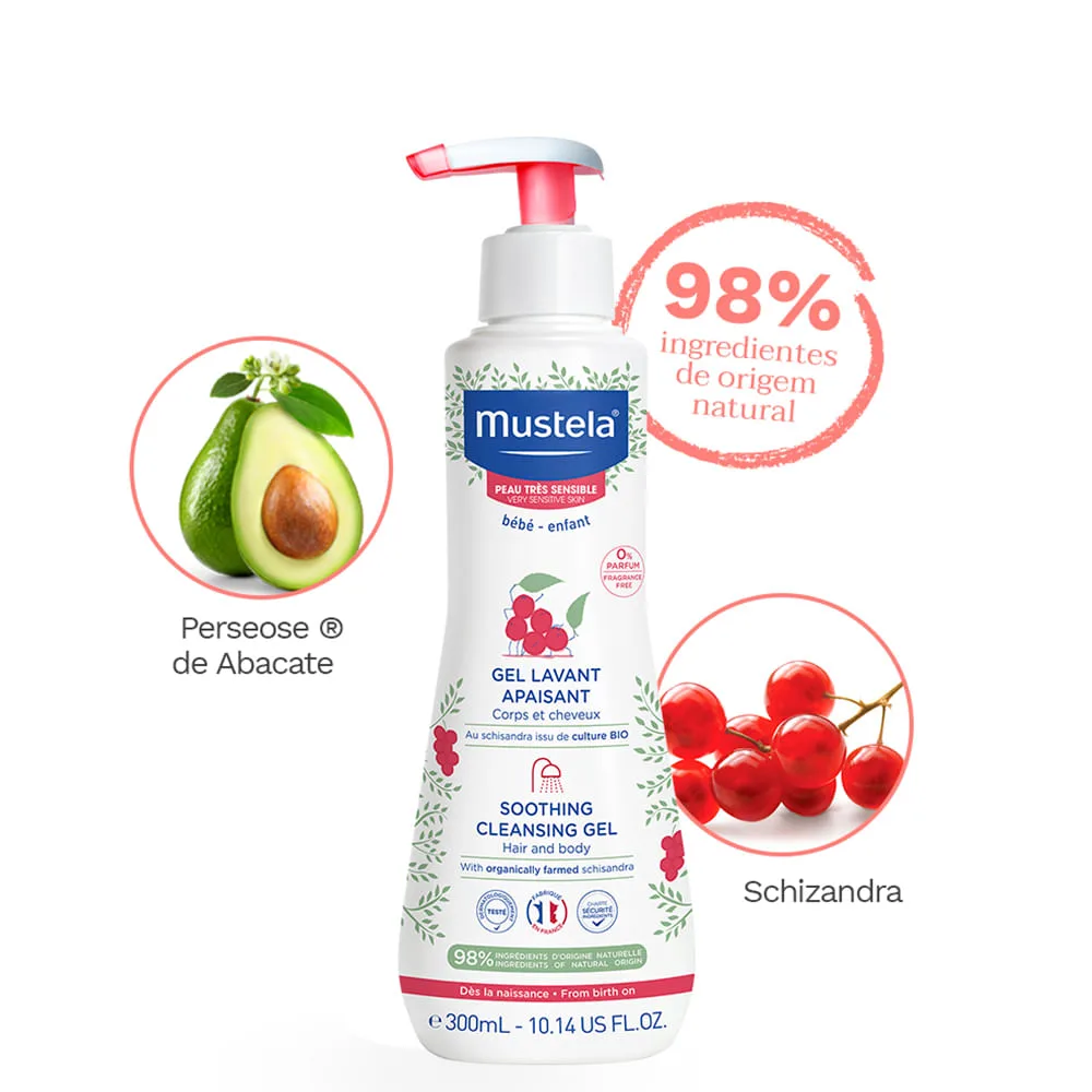 Gel Lavante Mustela Bebê Calmante Pele Muito Sensível 300ml