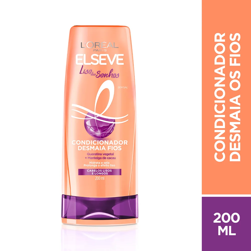 Condicionador Elseve Liso dos Sonhos Desmaia Fios 200ml