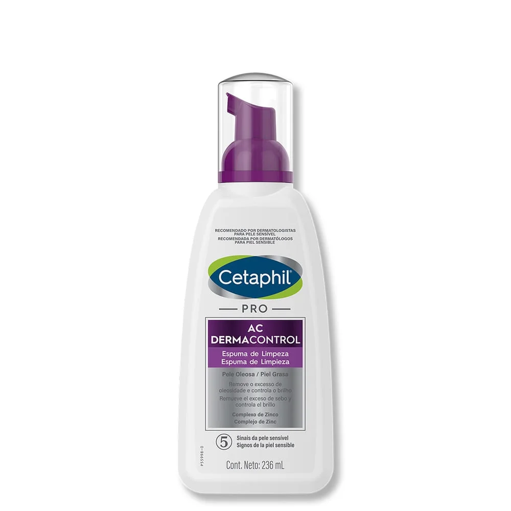 Espuma de Limpeza Facial Cetaphil Pro AC Control Pele Oleosa e Acneica 236ml