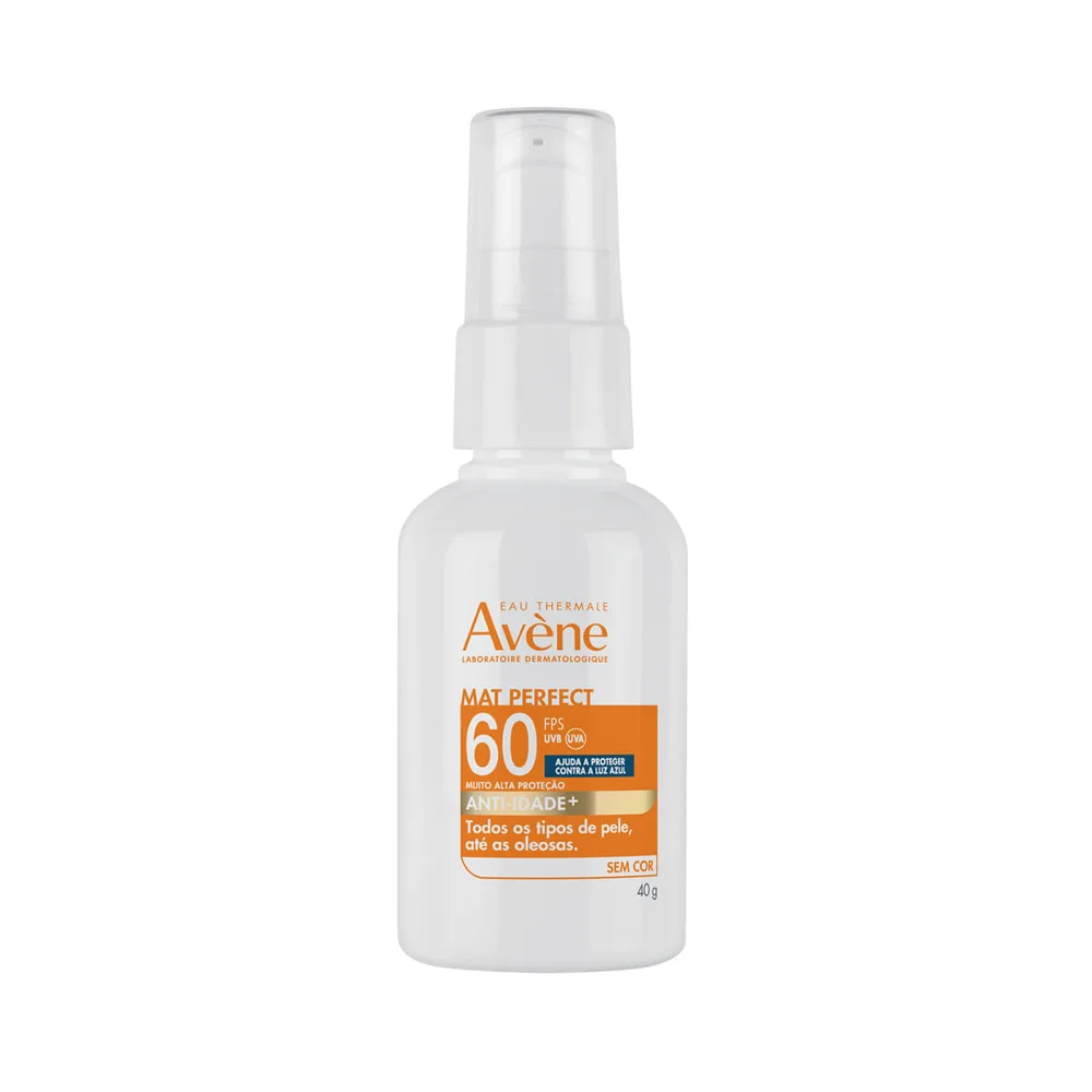 Protetor Solar Facial Avène Mat Perfect Sem Cor Thermale Anti-Idade Fps60 40g