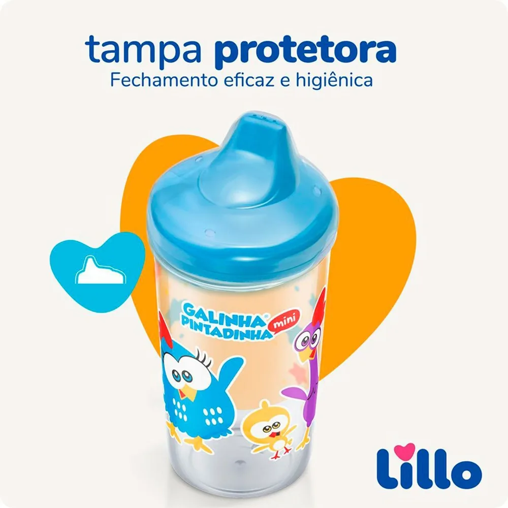 Copo Lillo Antivazamento Galinha Pintadinha 12+ Meses Max 320ml