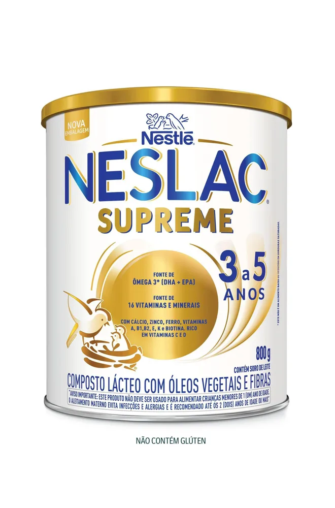 Composto Lácteo Infantil Neslac Supreme de 3 a 5 anos 800g
