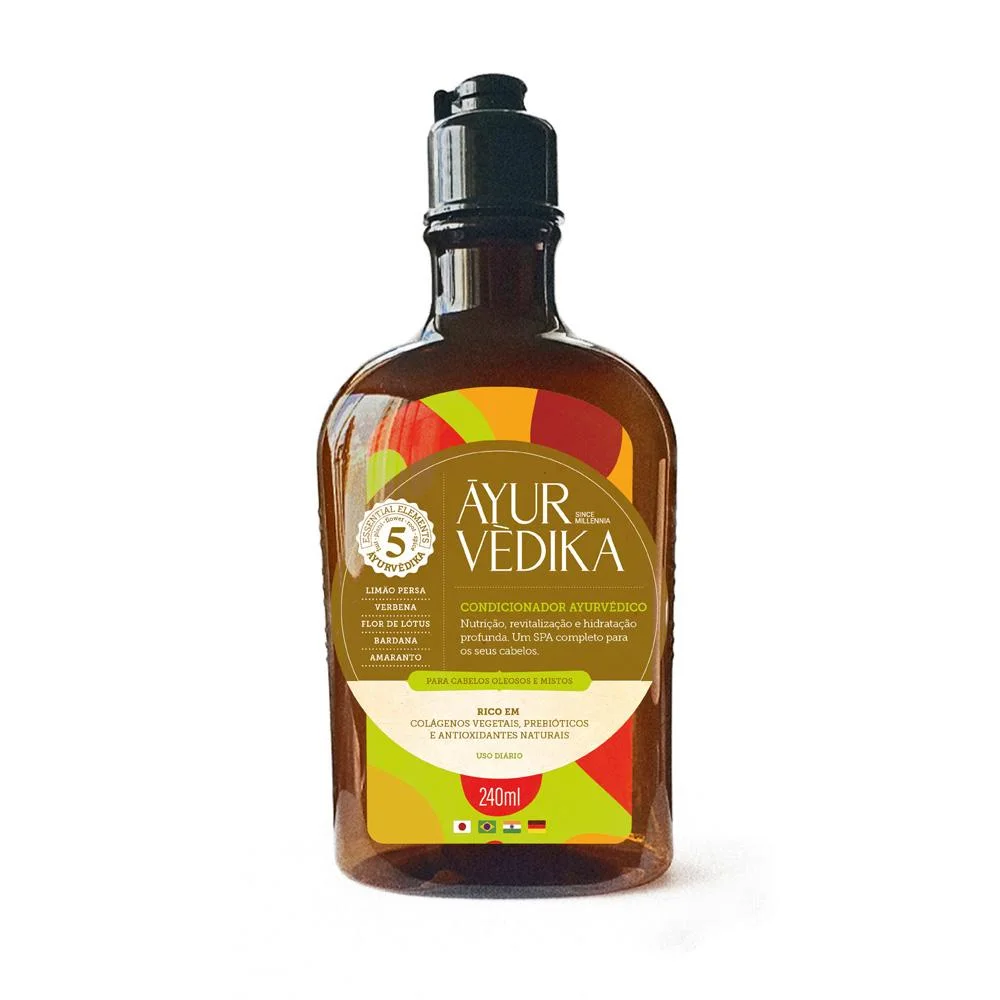Kit Shampoo e Condicionador Ayurvédika para Cabelos Oleosos 240 ml