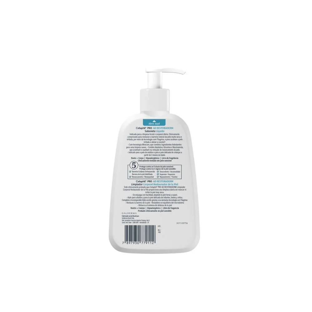 Sabonete Líquido Cetaphil Pro AD Restoraderm 236ml