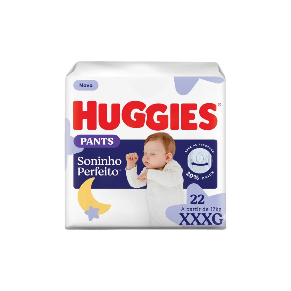 Fralda Descartável Infantil Pants Huggies Soninho Perfeito Xxxg 22 Unidades