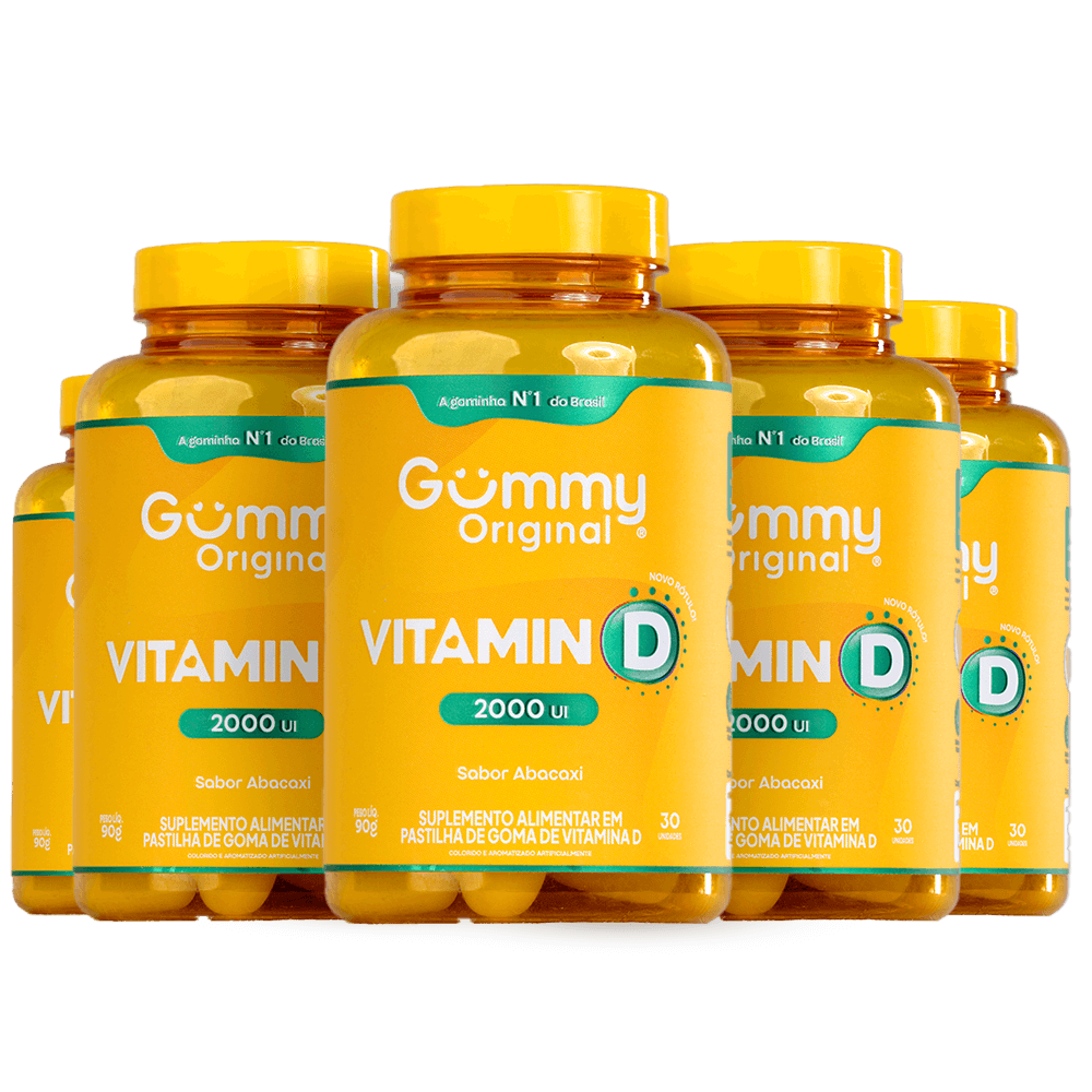 6 Gummy® Vitamina D Abacaxi
