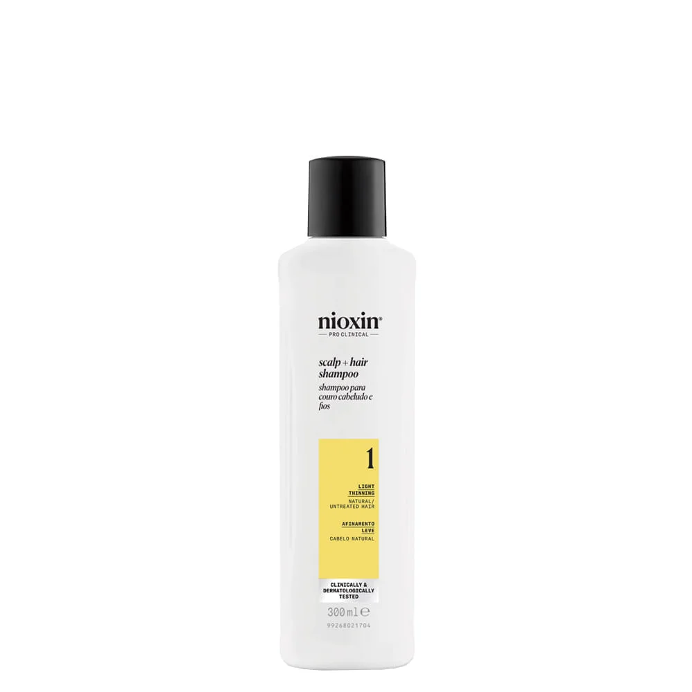 Shampoo Nioxin para Cabelo Natural com Afinamento Leve - Sistema 1 300ml