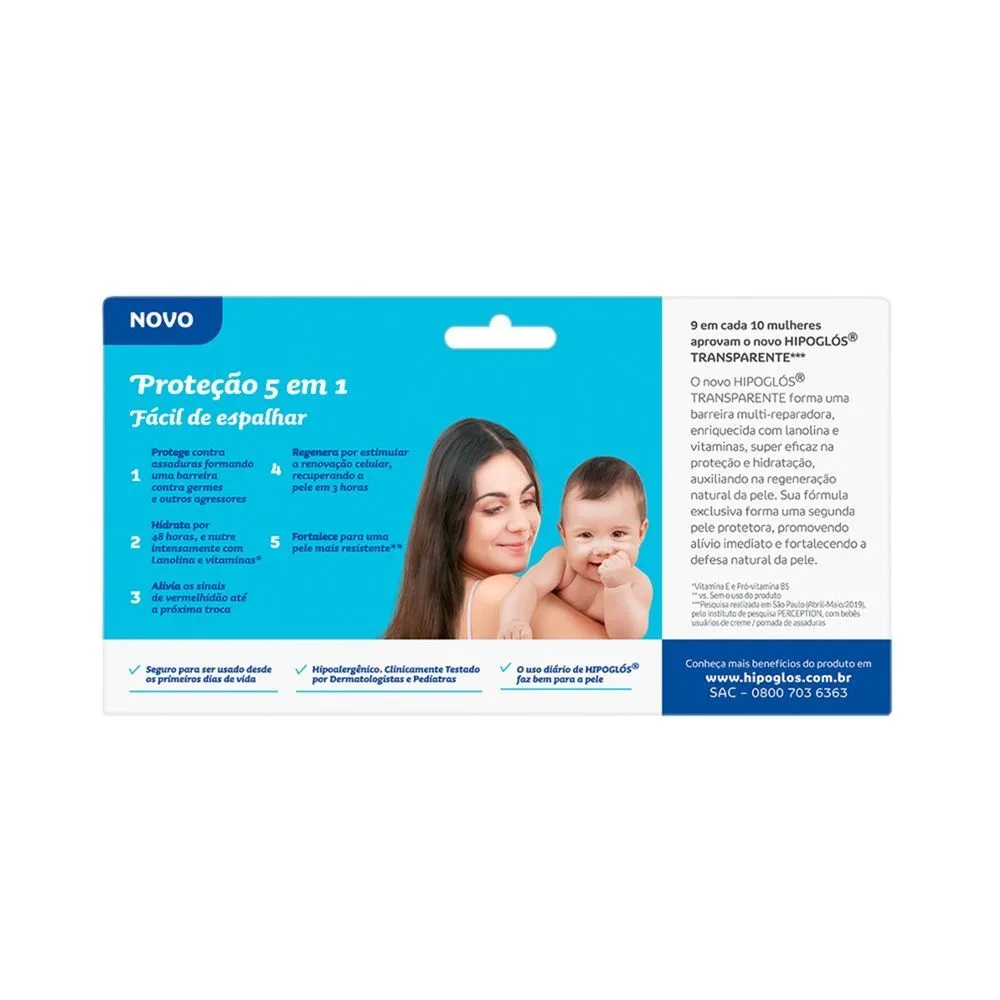 Creme Preventivo De Assaduras Hipoglós Transparente 30G