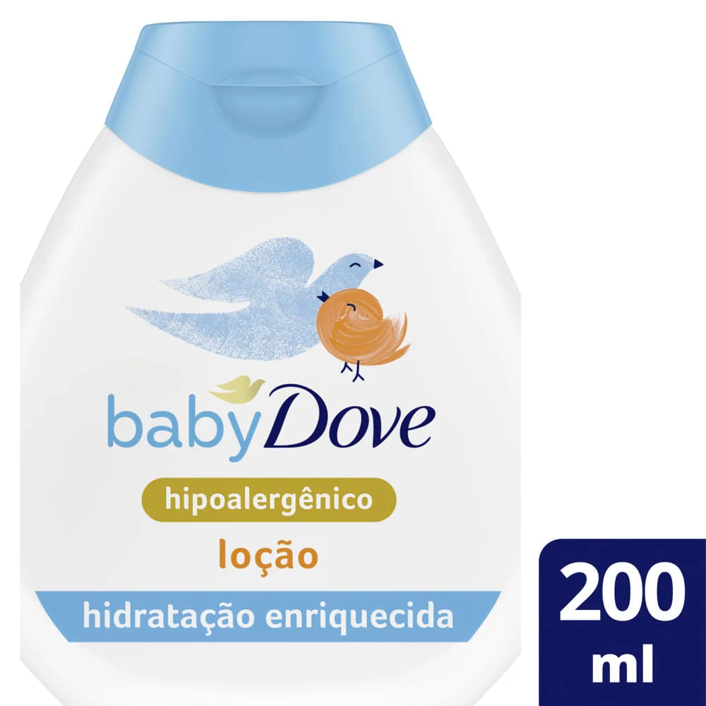 Loção Hidratante Infantil Baby Dove Hidratação Enriquecida Bebê Hipoalergênica 200ml