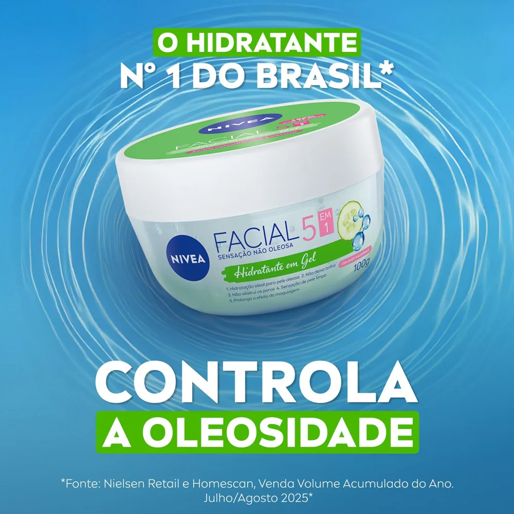 Hidratante Facial Nivea Ácido Hialurônico e Pepino Gel 100ml