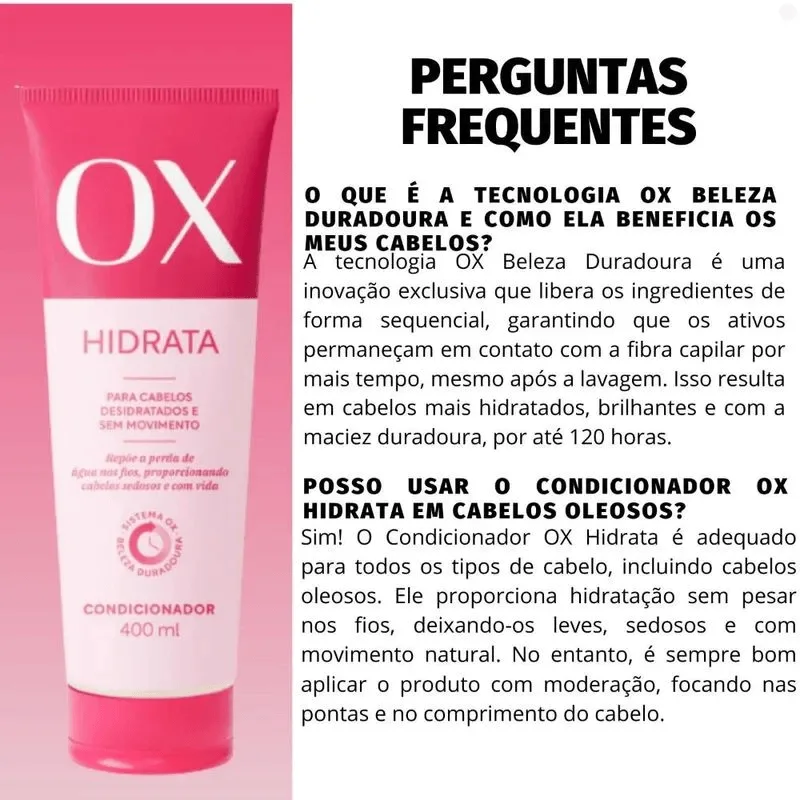 Condicionador OX Hidrata 400ml