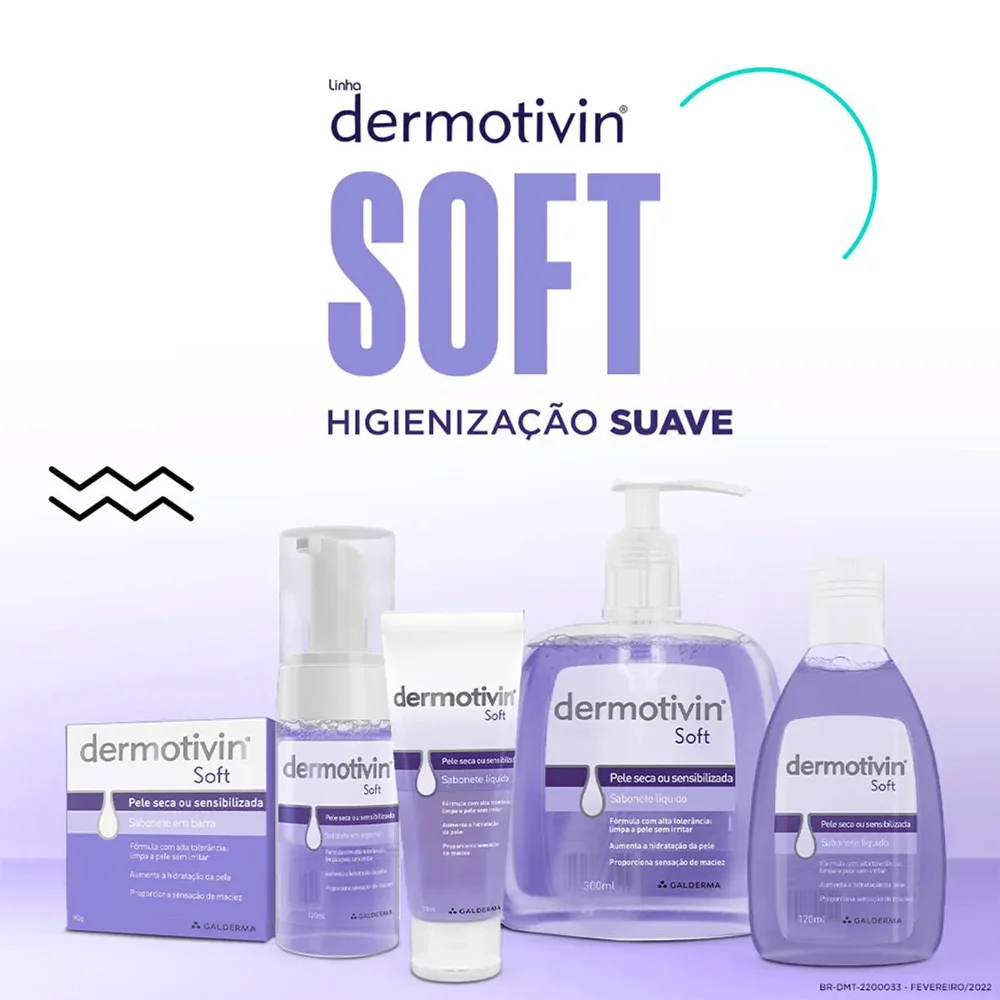 Sabonete em Espuma Facial Dermotivin Soft Peles Secas e Sensibilizadas 130ml