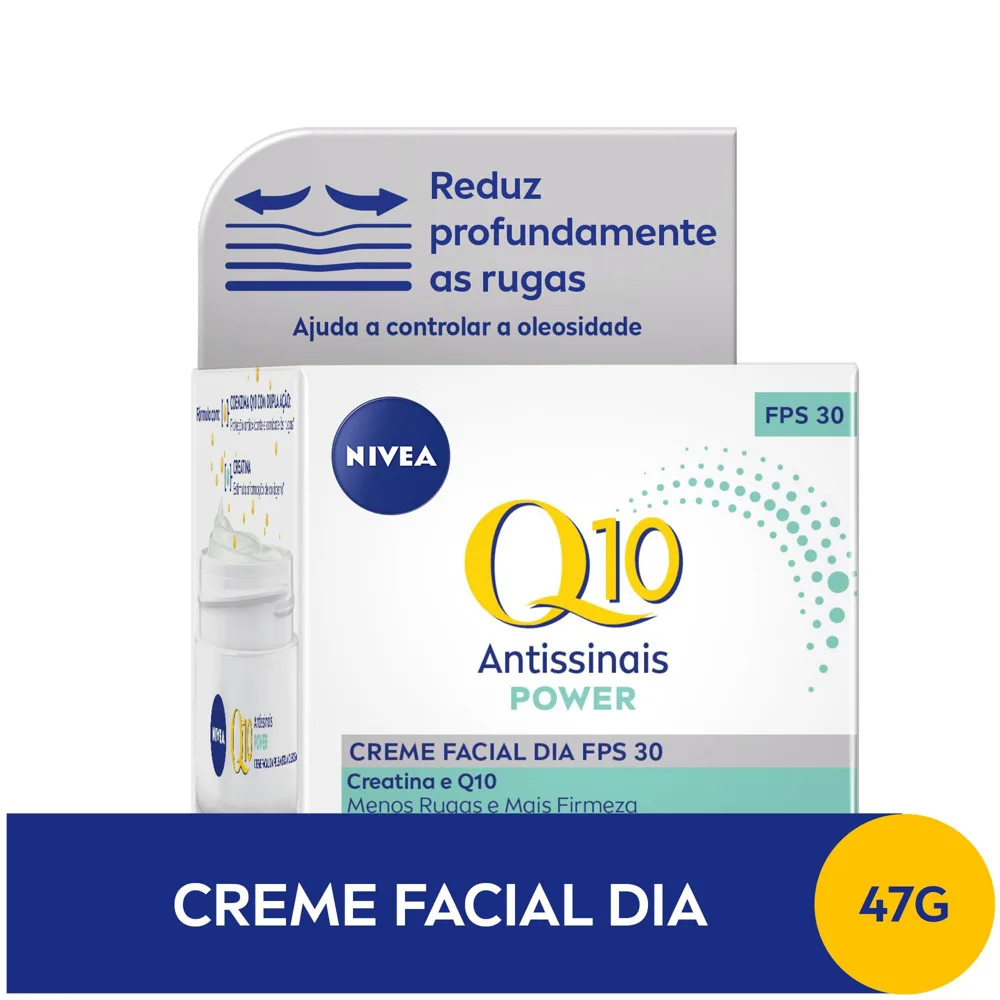 Creme Facial Nivea Q10 Power Antissinais Diurno FPS 30 50g