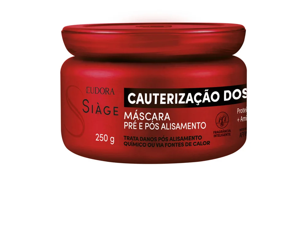 Máscara Capilar Eudora Siàge Cauterização dos Lisos Pré e Pós-Alisamento 250g