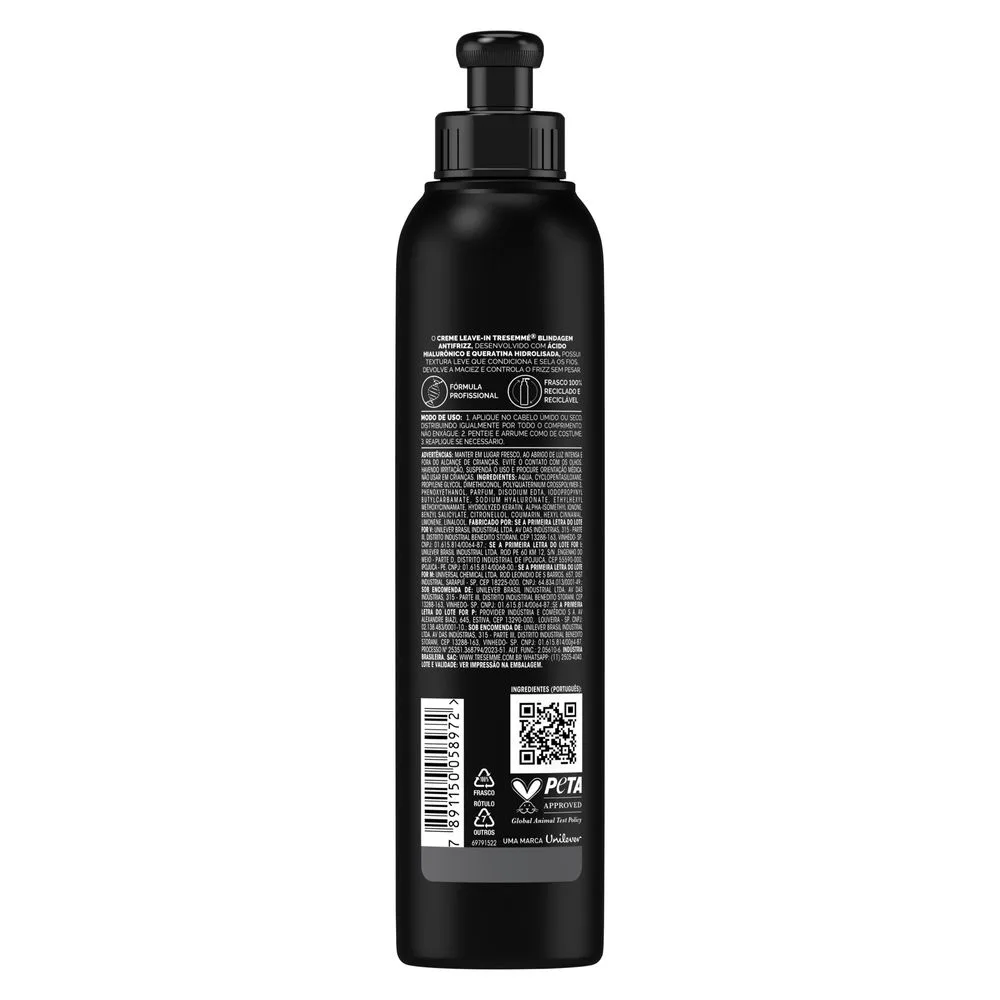 Leave-In TRESemmé Blindagem Antifrizz Queratina e Ácido Hialurônico 200ml