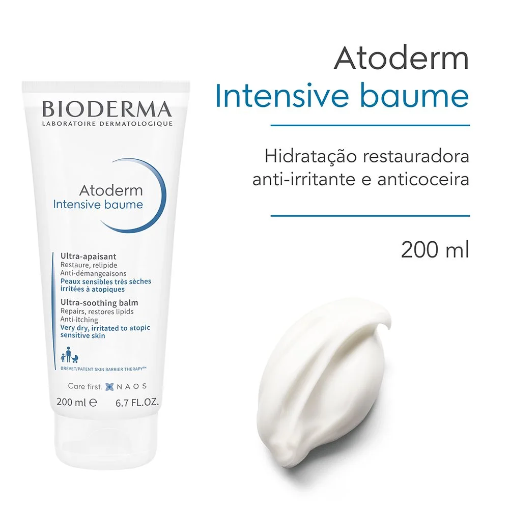 Creme Corporal Bioderma Atoderm Intensive Baume Hidratante Anti Coceira 200ml