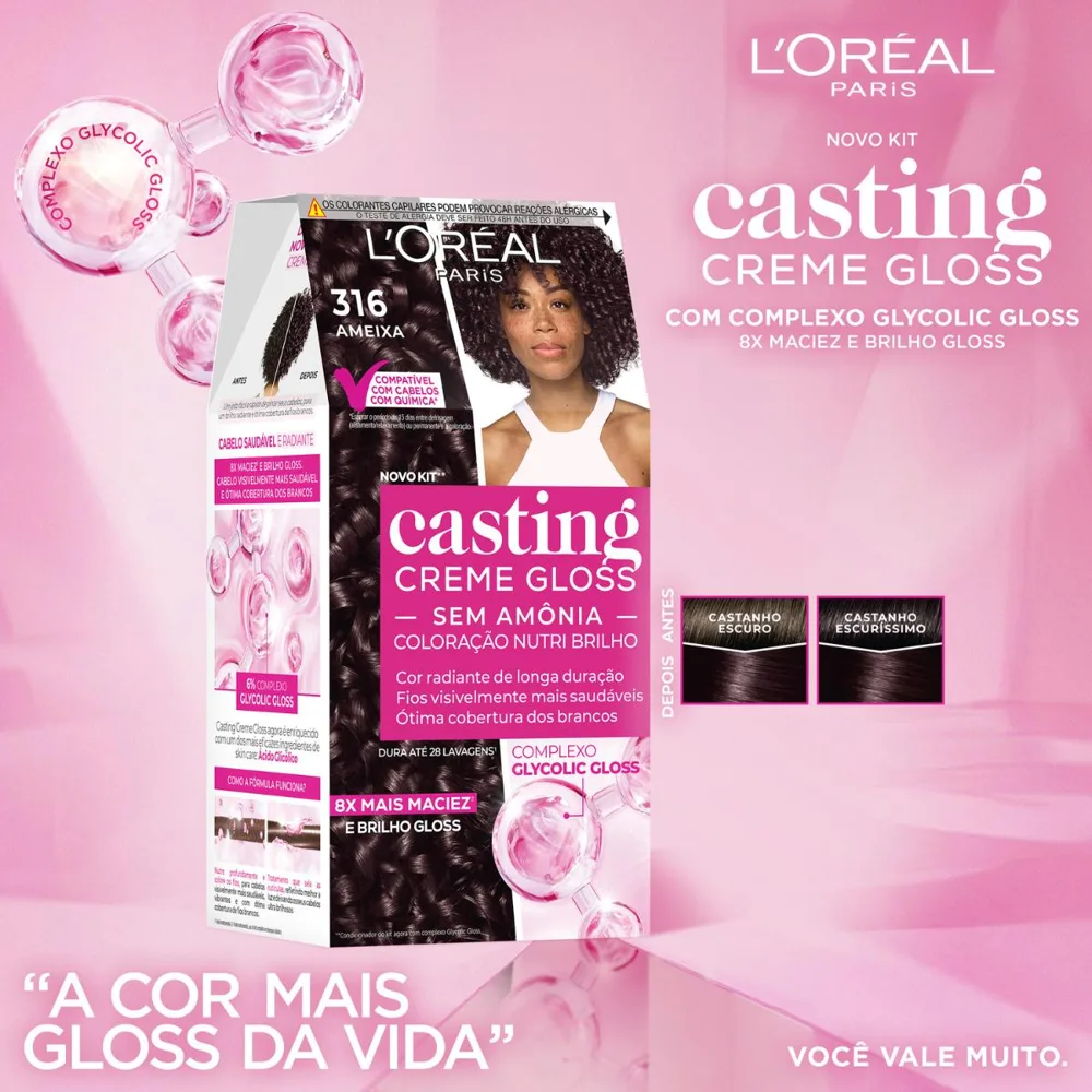 Tinta De Cabelo Casting Creme Gloss De L’oréal Paris 316 Ameixa 246g