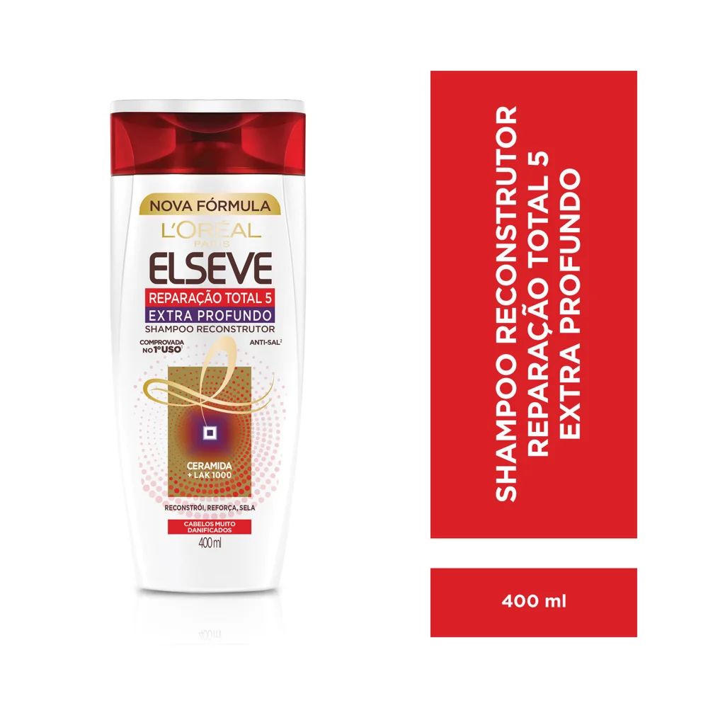 Shampoo Elseve Reparação Total 5 Extra Profundo Reconstrutor 400ml