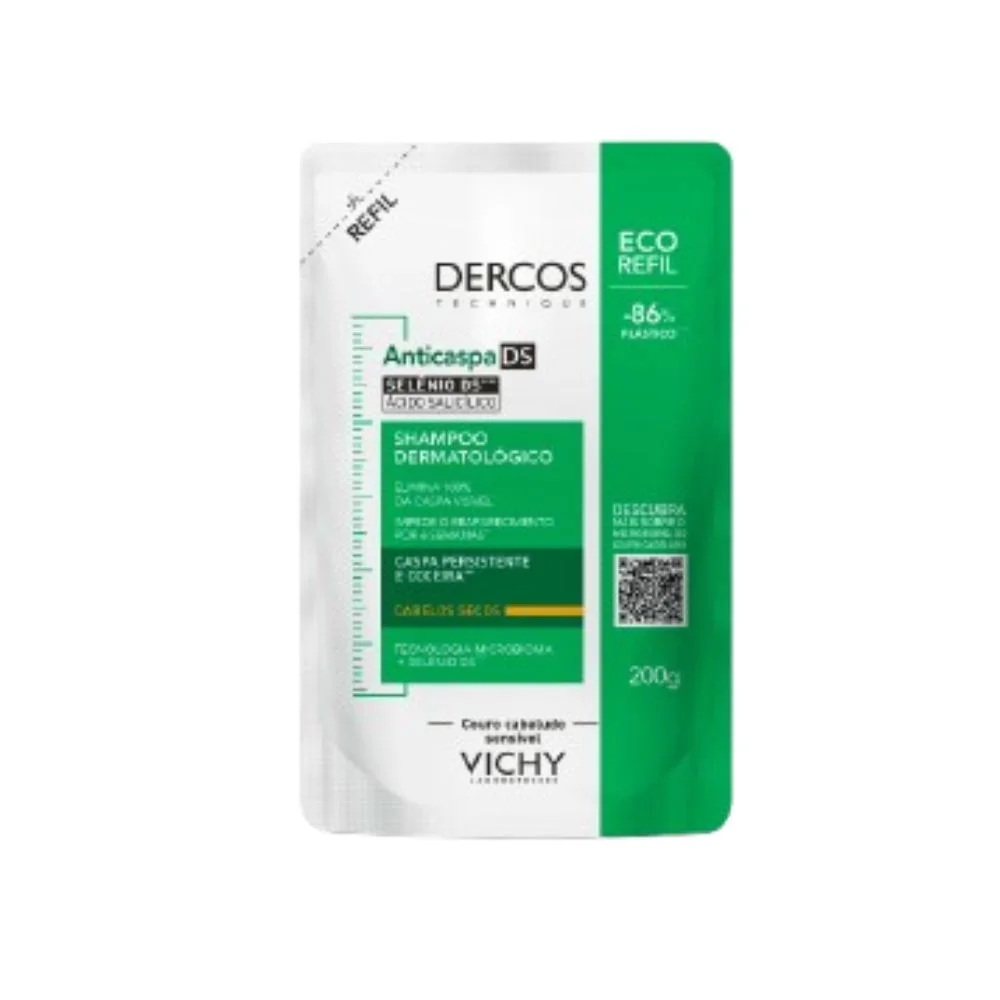 Shampoo Anticaspa Vichy Dercos Dermatológico Cabelos Secos 200g