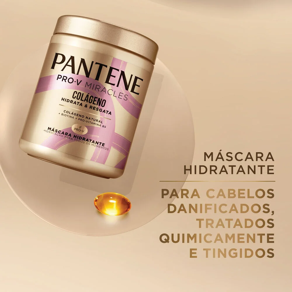 Máscara de Tratamento Pantene Pro-V Miracles Colágeno Hidrata & Resgata 550ml
