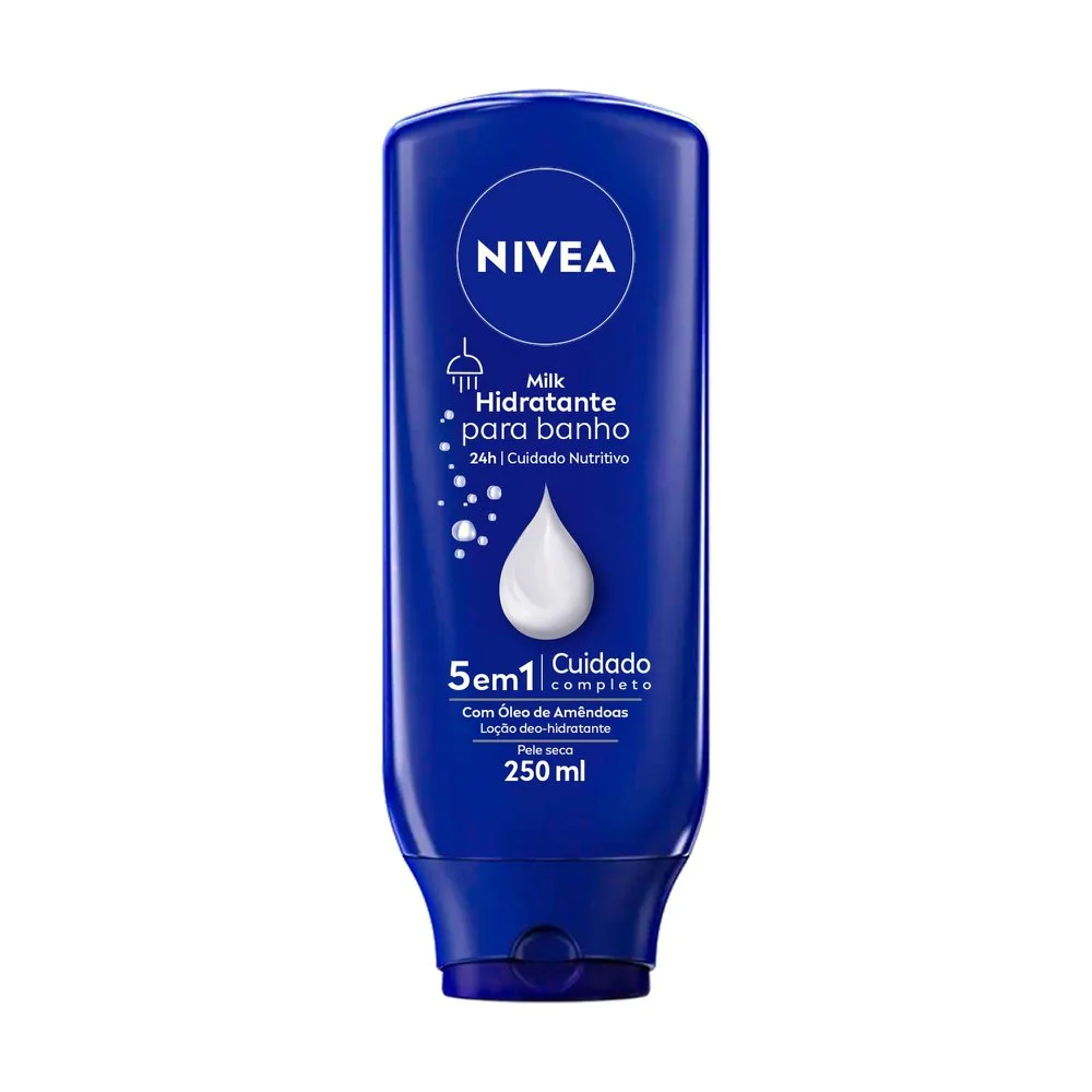Loção Hidratante para Banho Nivea Milk Pele Seca 250ml