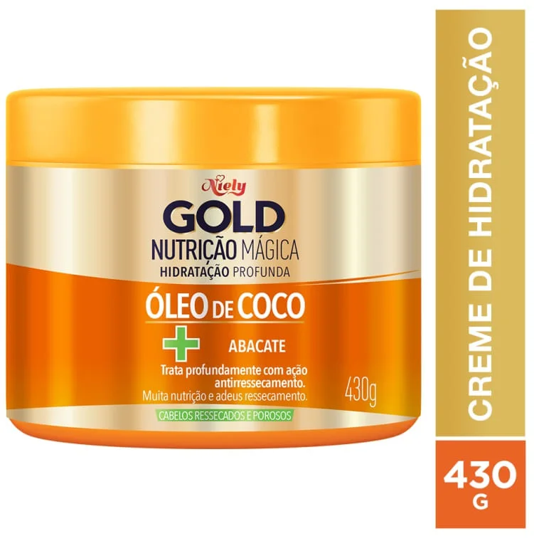 Máscara Capilar Niely Gold Nutrição Poderosa 430g