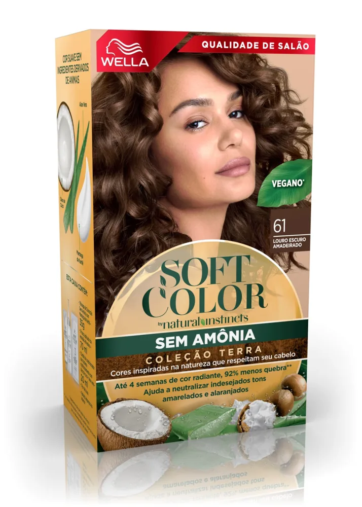 Tinta Soft Color Louro Escuro Amadeirado 61