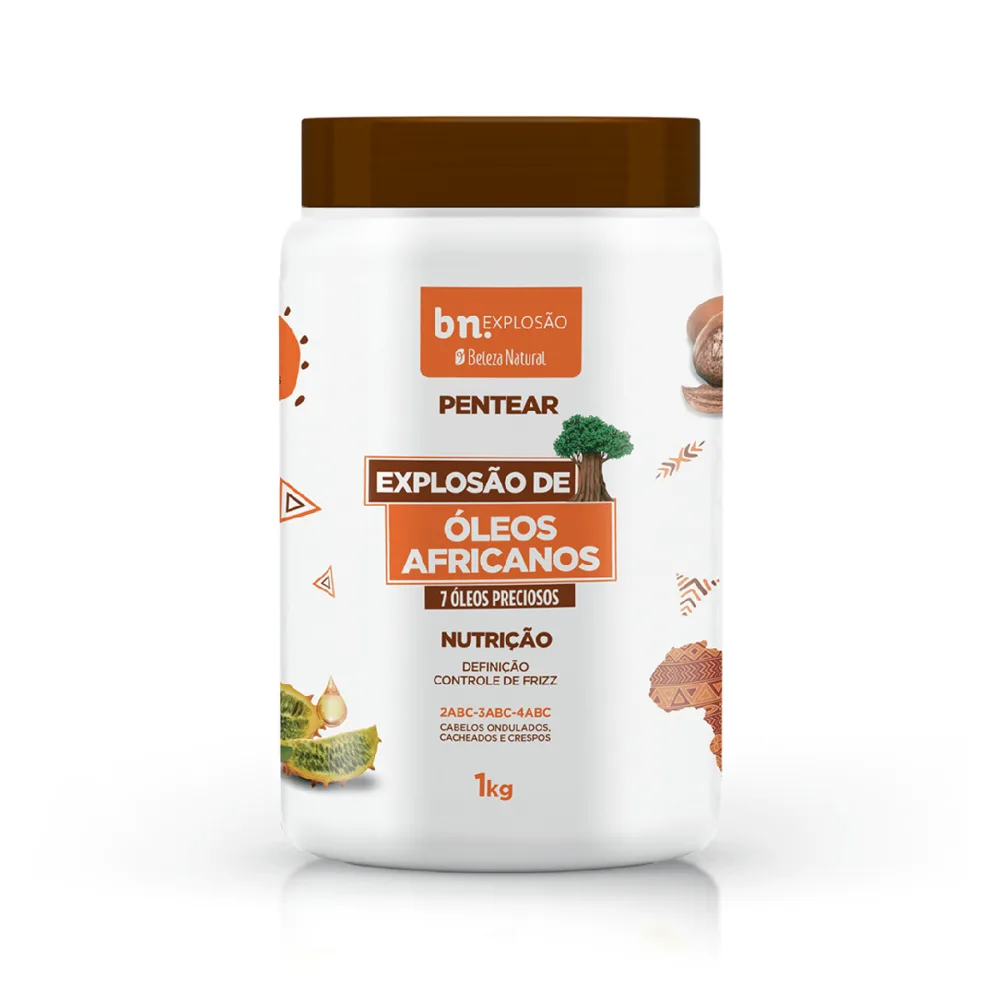 Creme de Pentear Beleza Natural Explosão de Óleos Africanos 1Kg