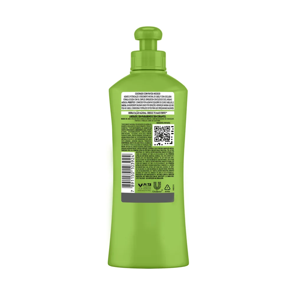 Creme Para Pentear Seda 5% Babosa-Prebiotic Oil Complex 300ml