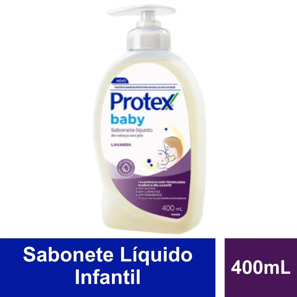 Sabonete Líquido Infantil Protex Baby Lavanda 400ml