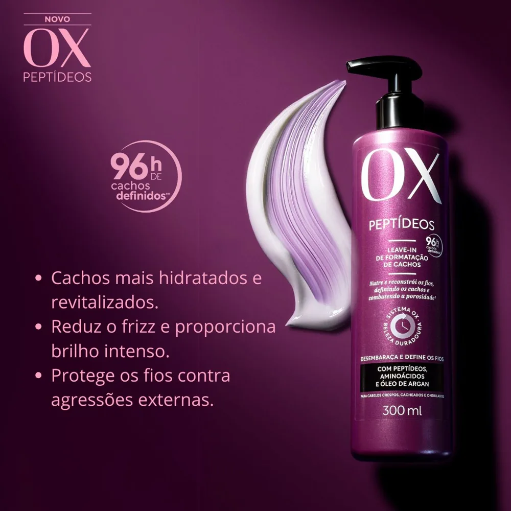 Leave-in OX Peptídeos Formatação de Cachos 300ml