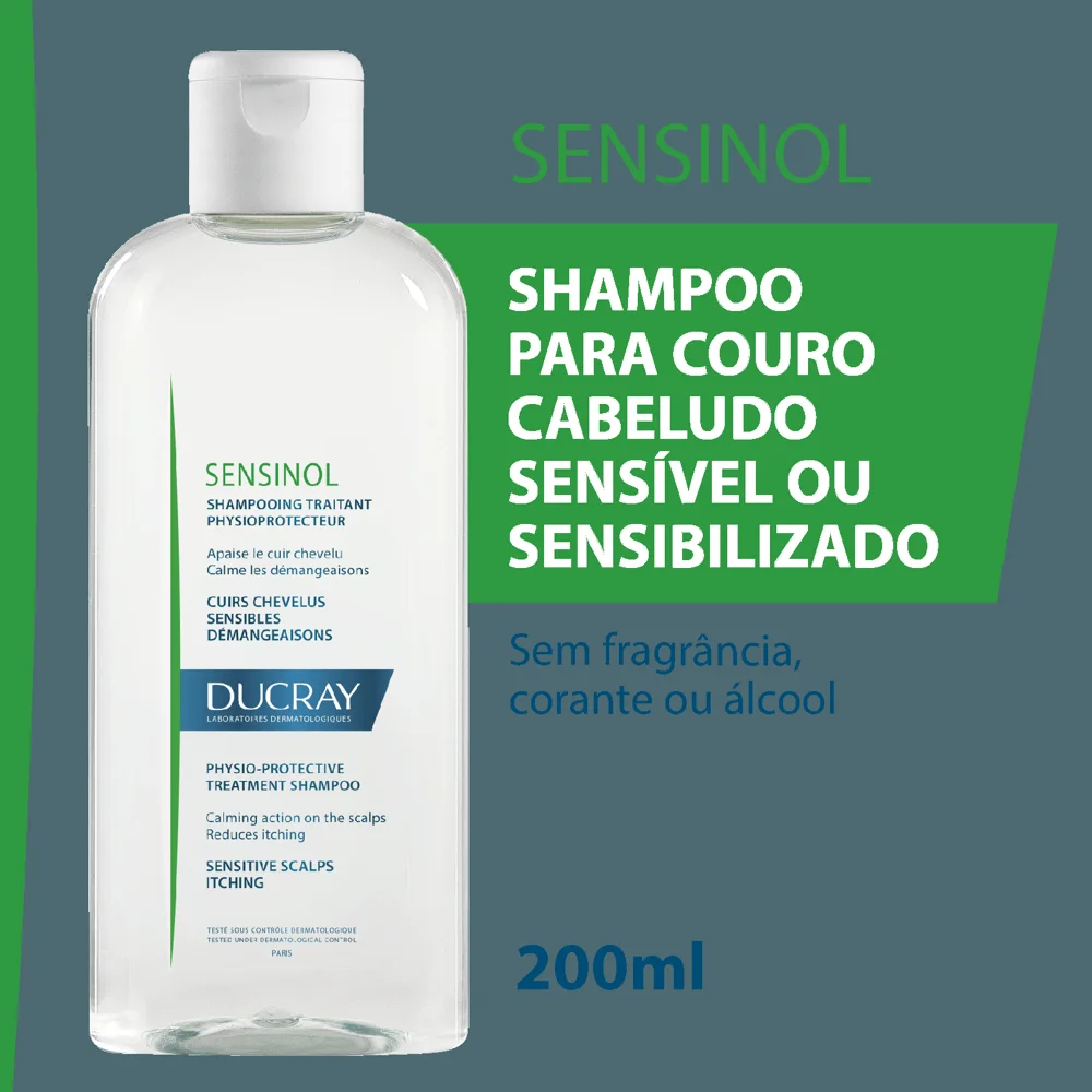 Shampoo Ducray Sensinol Calmante Couro Cabeludo Sensível 200ml