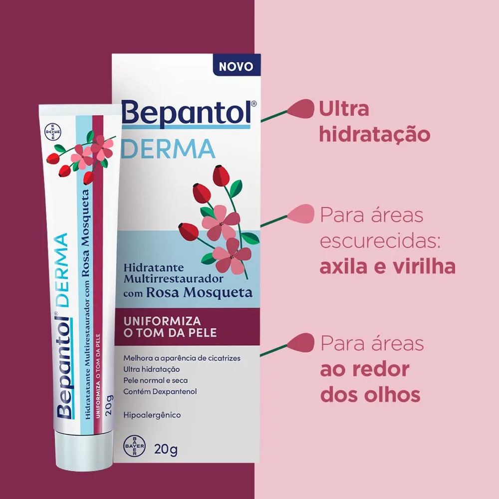 Creme Facial Bepanto Derma Multirrestaurador com Rosa Mosqueta 20g