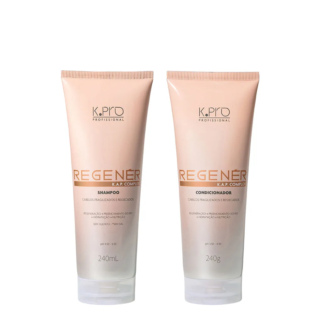 Kit K-Pro Profissional Regenér K.A.P Complex - Shampoo 240ml + Condicionador 240g