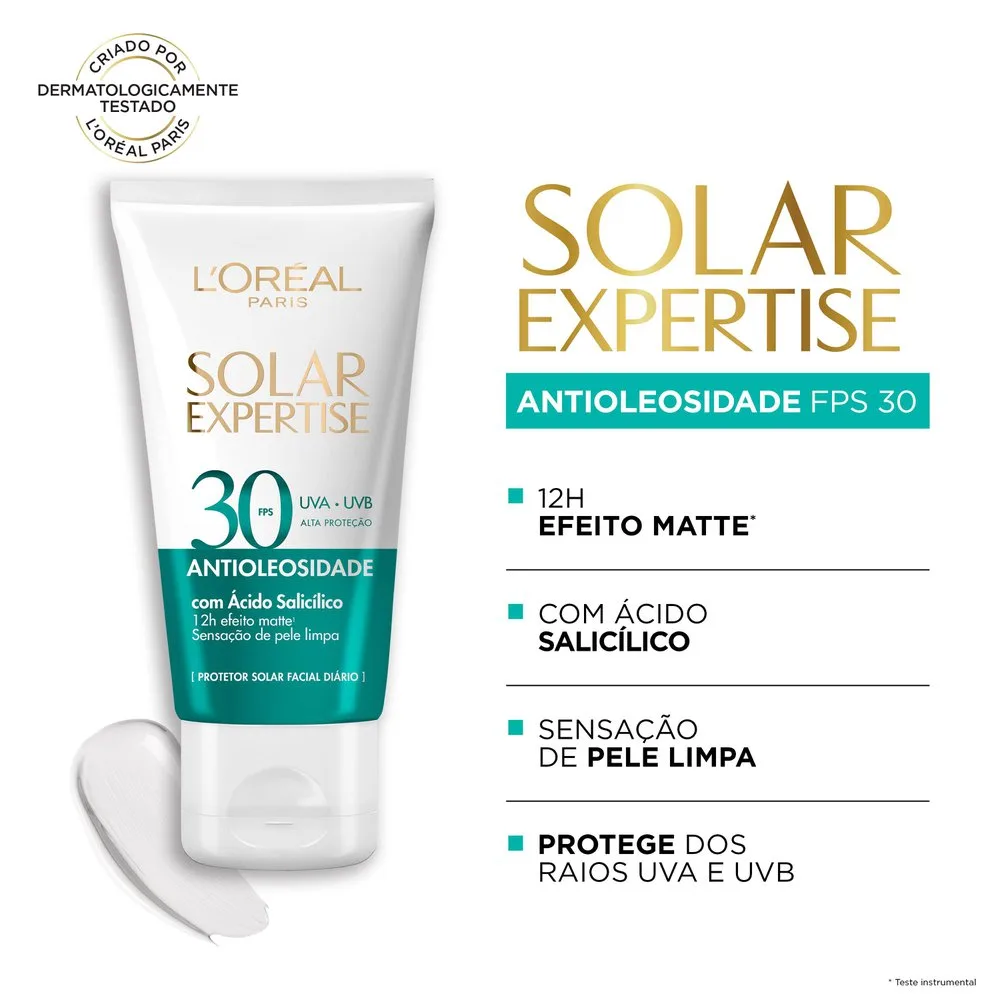 Protetor Solar Facial Solar Expertise Antioleosidade FPS30 40g