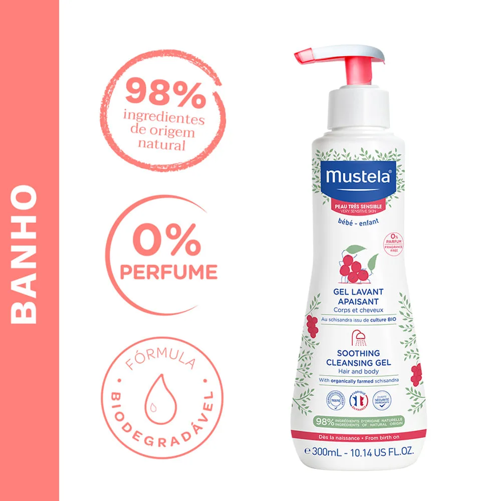 Gel Lavante Mustela Bebê Calmante Pele Muito Sensível 300ml
